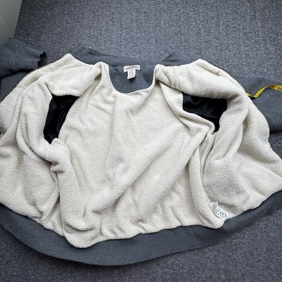 LL Bean Katahdin Iron Works Mens Large Regular Sherpa Lined Grey Full Zip - Picture 14 of 16